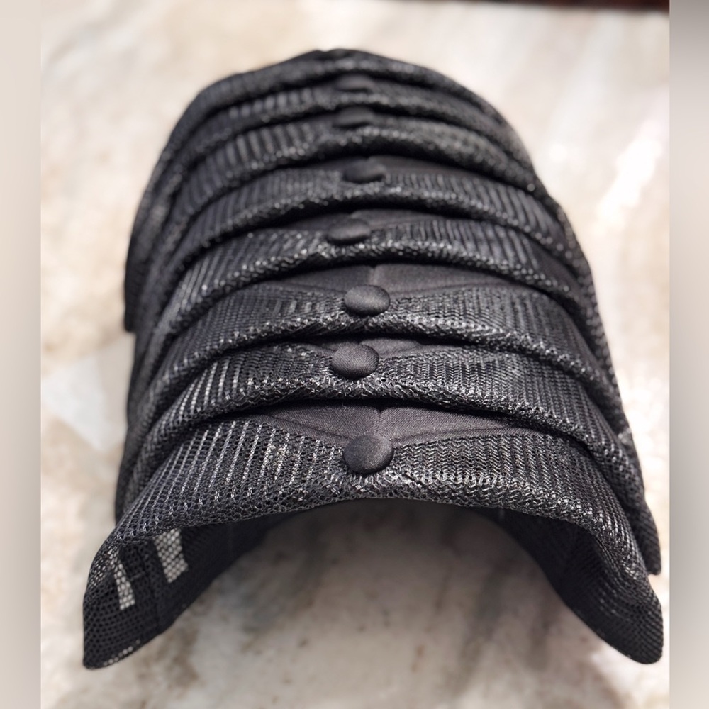 Lot of 8 Mid Profile Blank Trucker Hats – New Adjustable Mesh Caps Black - Picture 5 of 9